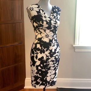 Ralph Lauren Tropical Print Faux Wrap Dress